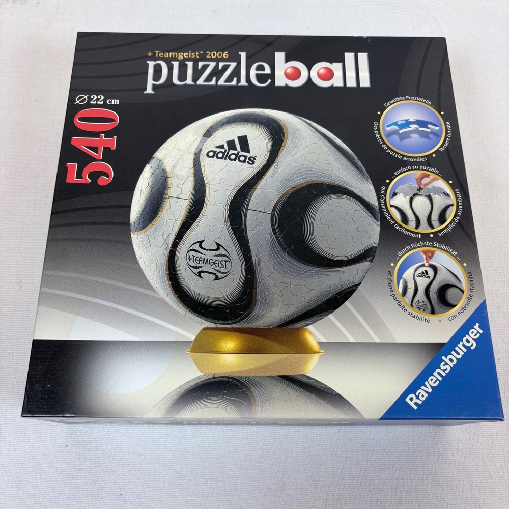 Worldcup 2006 Ravensburger Adidas Puzzleball 540 Piece 3D Soccer Ball Complete